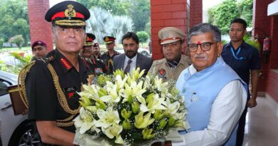 थल सेनाध्यक्ष जनरल धीरज सेठ ने राज्यपाल गुलाब चंद कटारिया से की मुलाकात